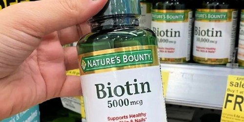 Nature’s Bounty Vitamins & Supplements Sale | Biotin 60-Count Bottles Only $2.88 Shipped on Amazon + More