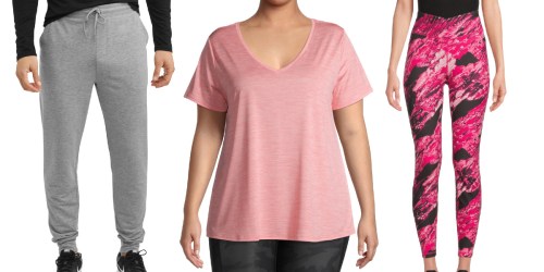 Walmart Athletic Works Men’s & Women’s Clothing from $3 (Includes Plus Sizes)