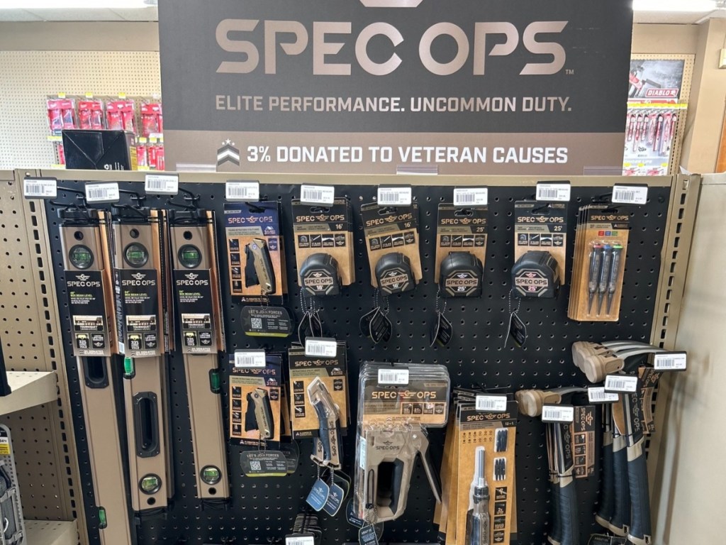 Spec Ops Tools on display at hardware store