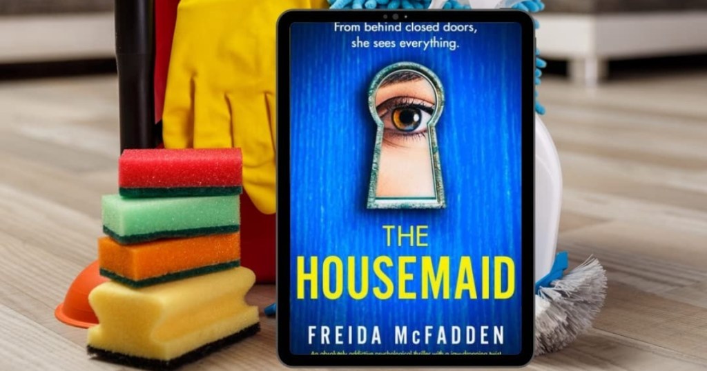 Kindle showing the cover of The Housemaid book