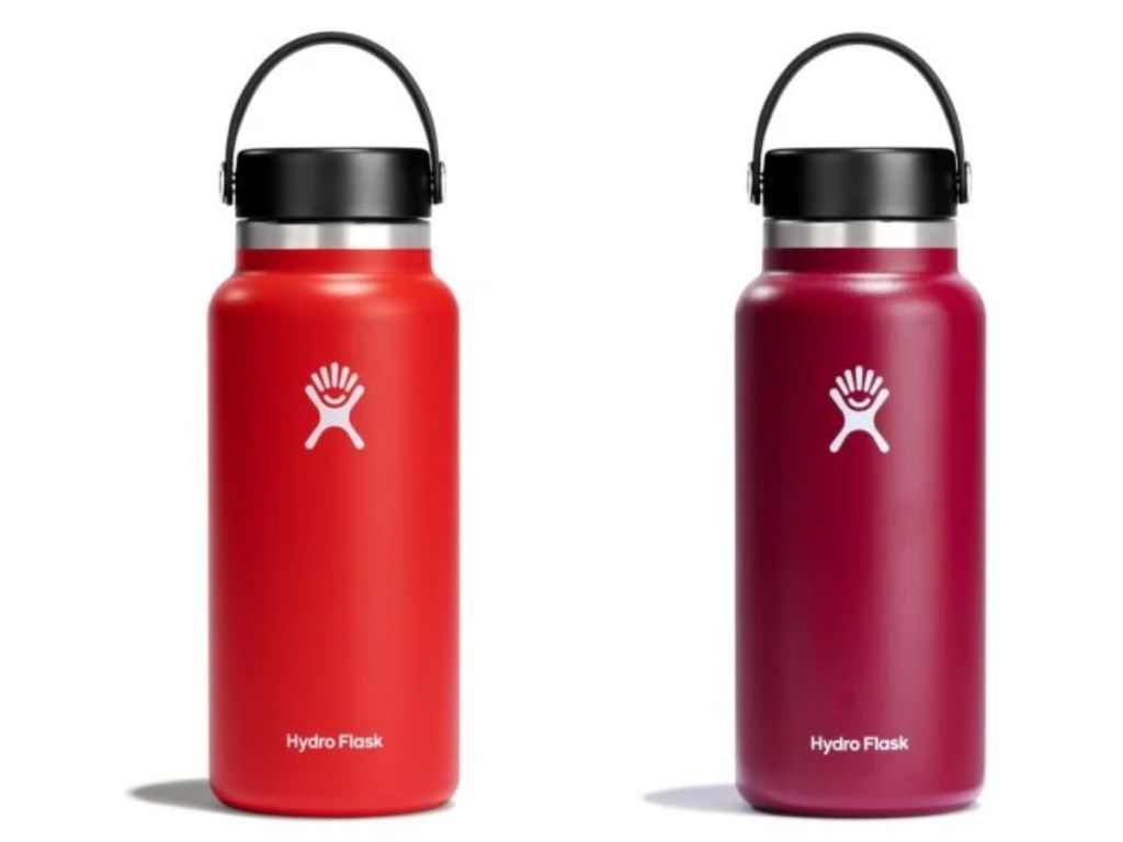 Red and Berry Hydro Flask 32 oz Wide Mouth 