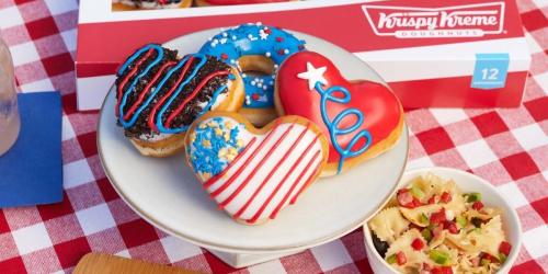 FREE Krispy Kreme Doughnut When You Wear Red, White, & Blue (+ BOGO Free Dozens!)