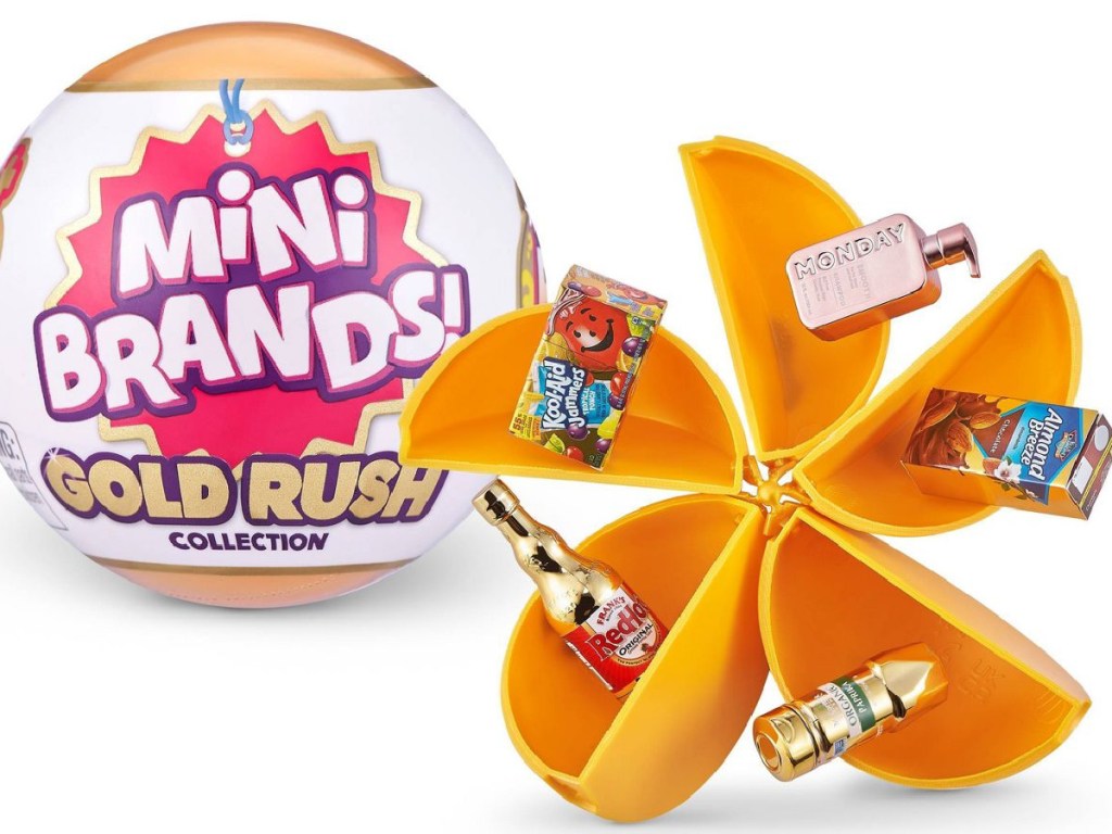 5 Surprise Mini Brands Gold Rush Limited Edition Mystery Capsule