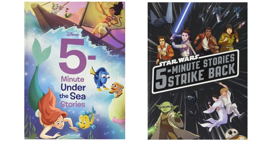 Under the SEa and Star Wars 5 minute storybooks stock images
