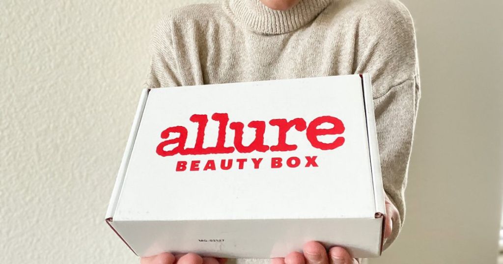 woman holding an Allure Beauty Box
