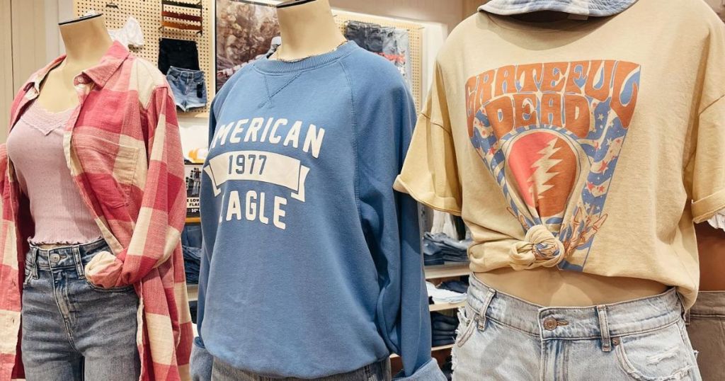 American Eagle clothing display