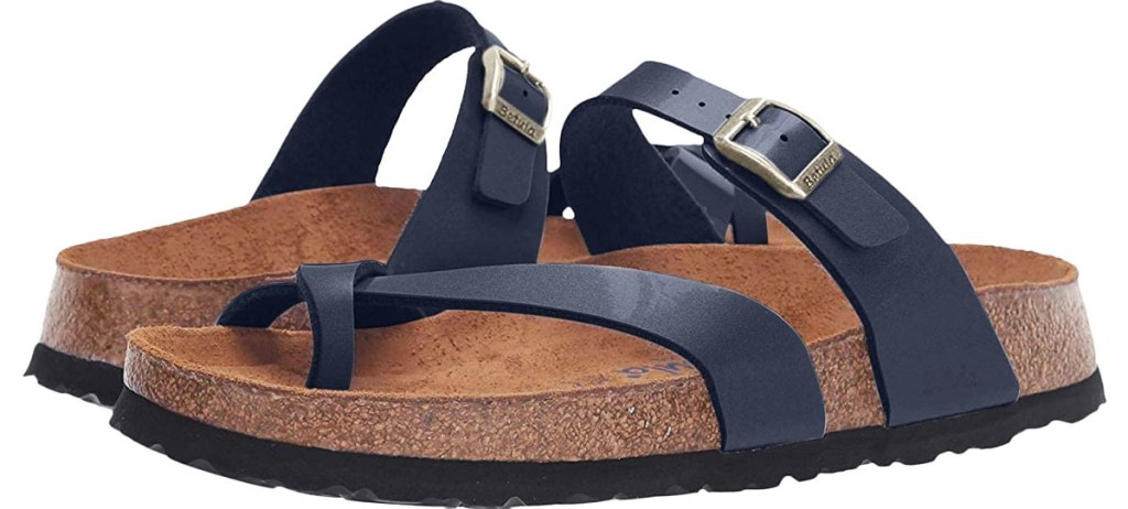 navy birkenstock sandals