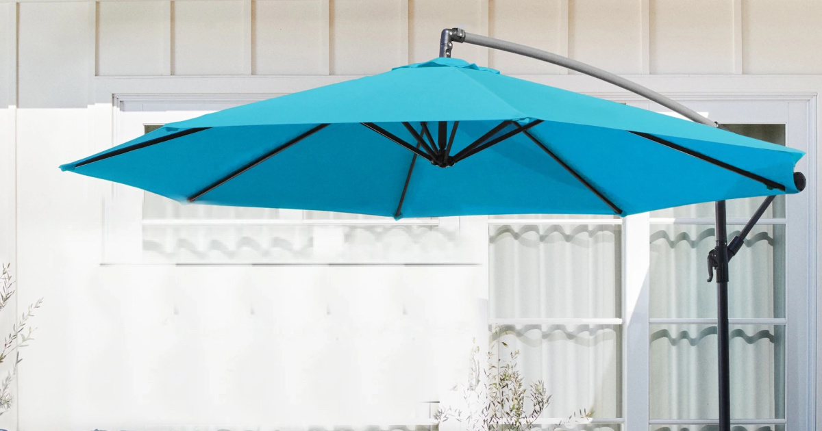 Water & UV-Resistant 10' Hanging Patio Umbrella Only $69 Shipped | 10 ...