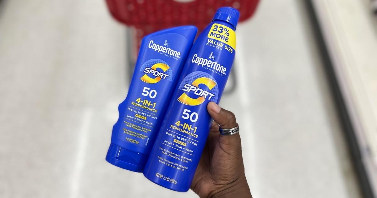 coppertone lotion and spray spf 50 sunscreens