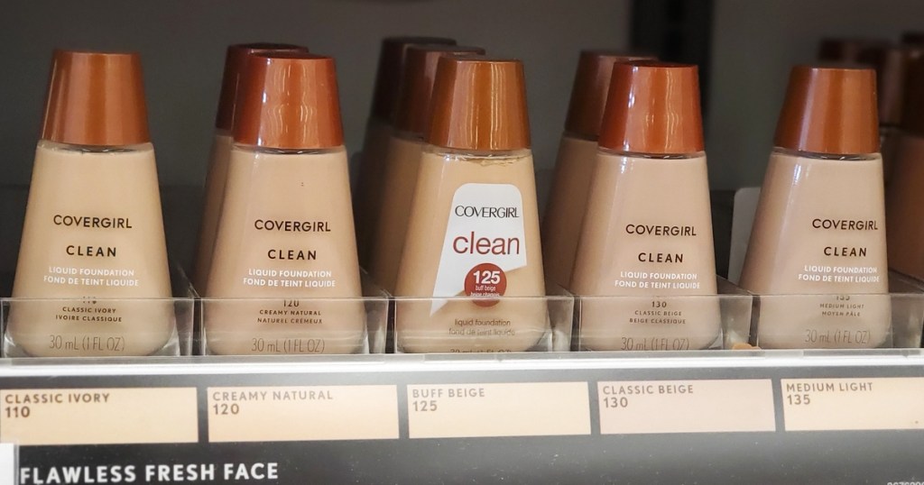 CoverGirl Clean Liquid Foundation on store display