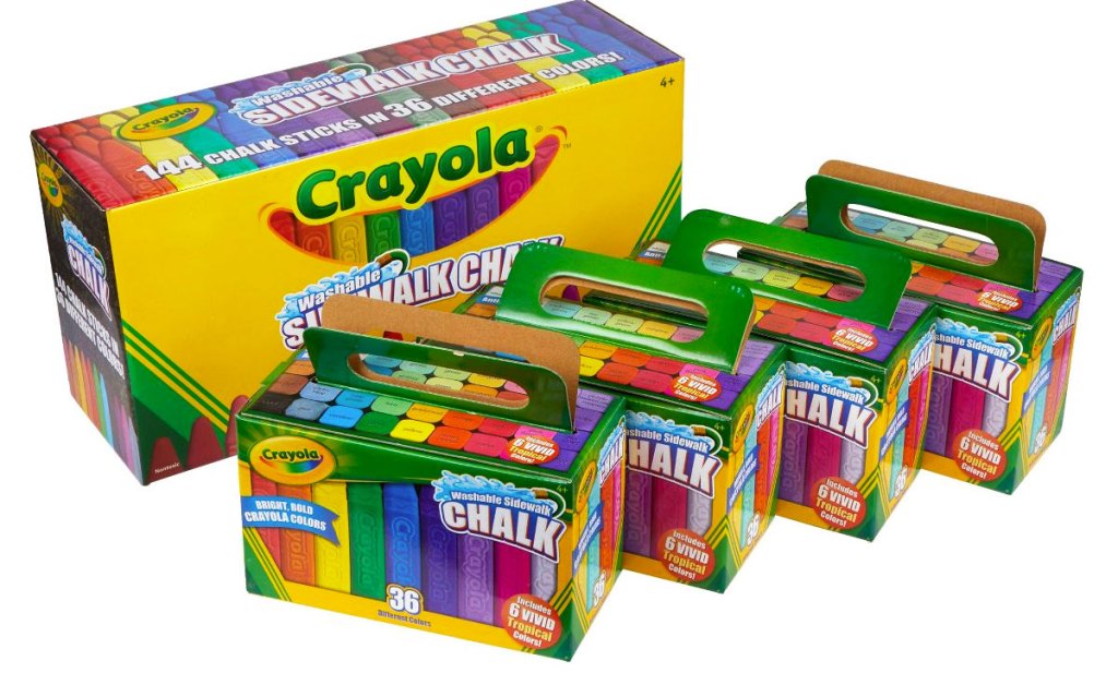 boxes of crayola sidewalk chalk