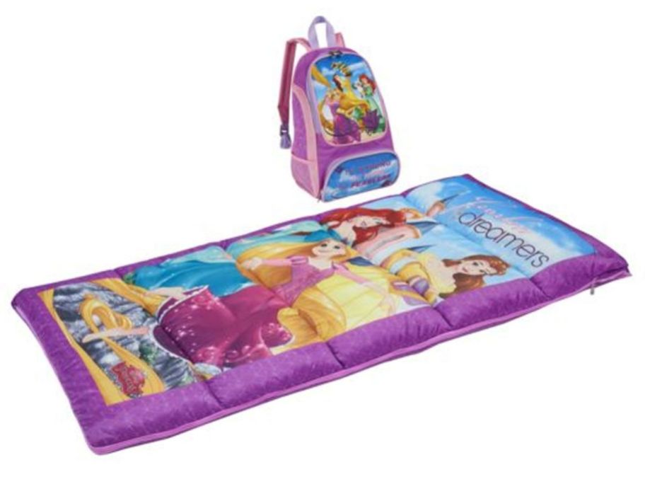 Disney 2-Piece Sleeping Bag Kit in Cinderella, Belle, Ariel, & Rapunzel