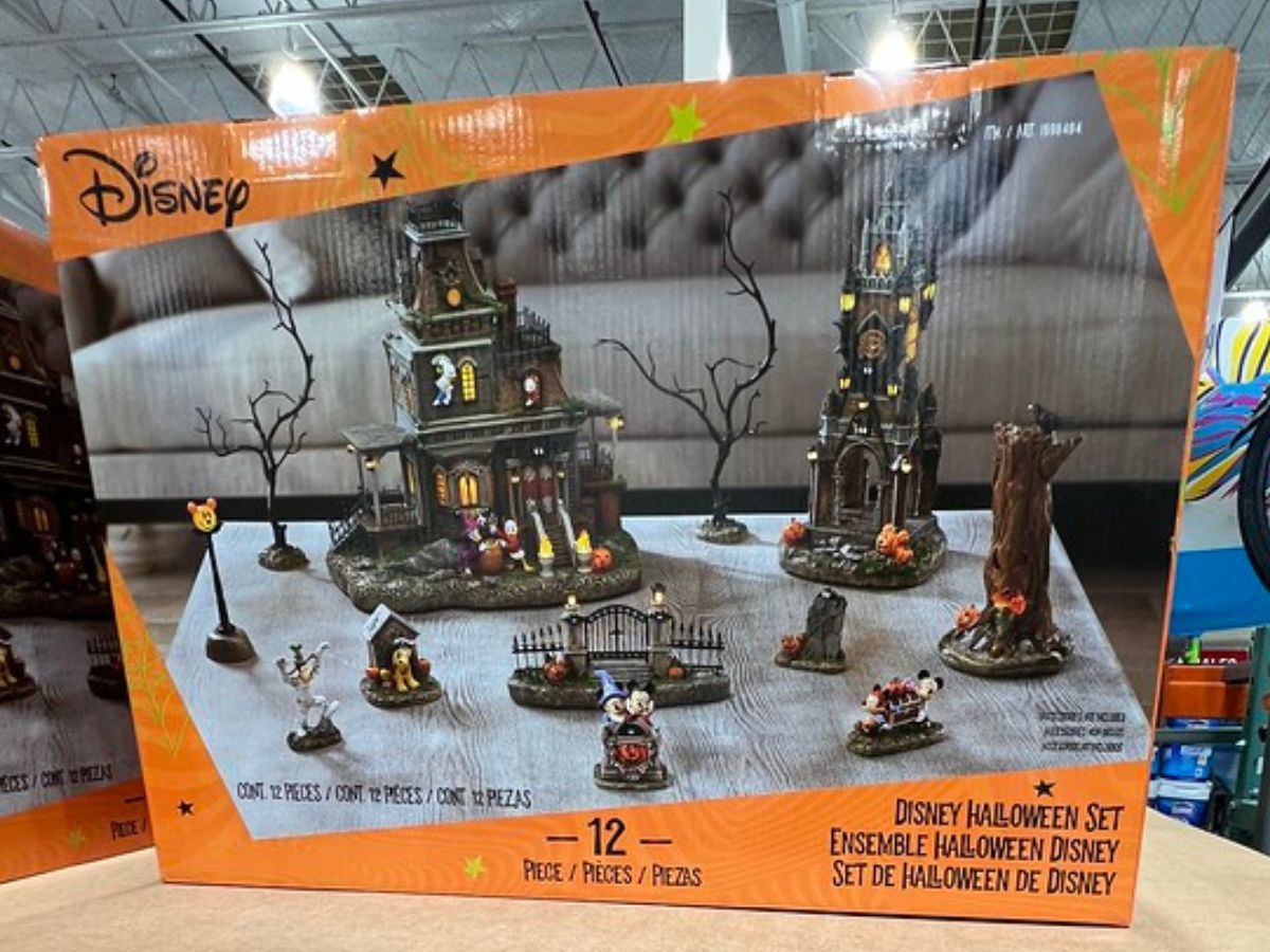 NEW 2022 Costco Disney Halloween Village Haunted House 12 Piece Set