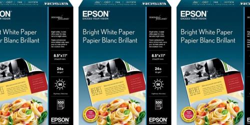 Epson Bright White Paper 500-Count Ream Just $5.99 Shipped on Target.com (Regularly $9)