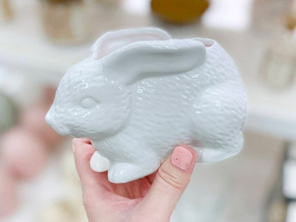 Figural Bunny Candle being held in Target