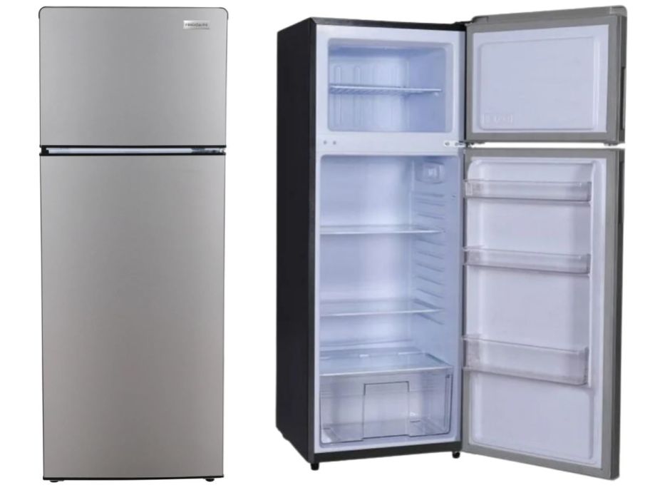 front and open image of refrigerator stock image