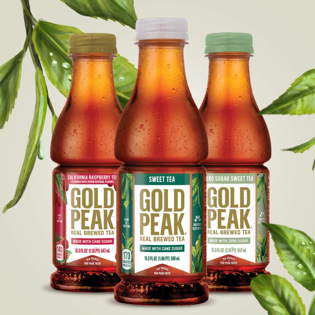 Gold Peak tea bottles
