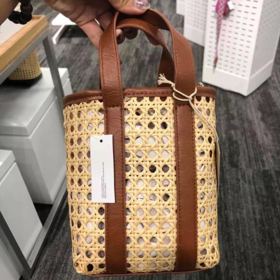 Caning Mini Tote Handbag Just $14 at Target (Designer Look for $100 Less) + More!