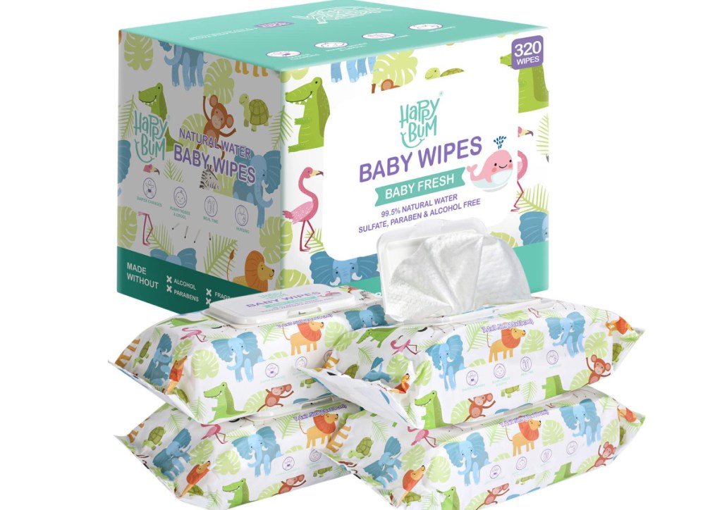 Happy Bum Sensitive Water Baby Wipes 320 Count