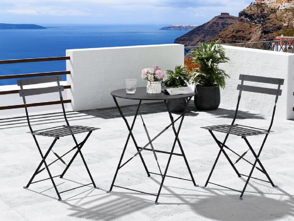 Hashtag Home Upside Round 2 Person 18.3'' Long Bistro Set