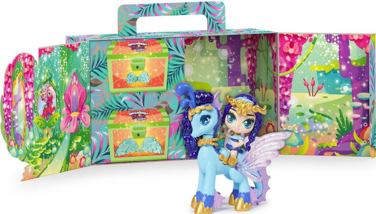 pixie doll and horse glider toy set and box