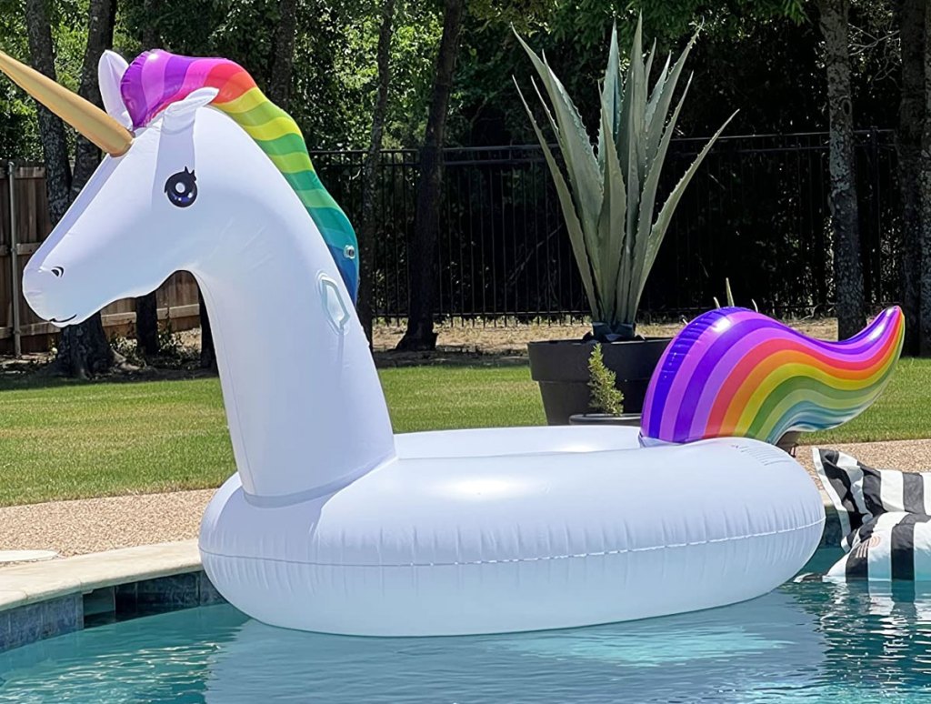 kralen barbecue Sinis Giant Inflatable Unicorn Pool Float Only $22 Shipped on Amazon (Easily Fits  2 Adults or 3 Kids!) | Hip2Save