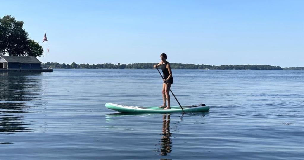 Jiubenju Inflatable Stand-Up Paddle Board w/ Kayak Seat