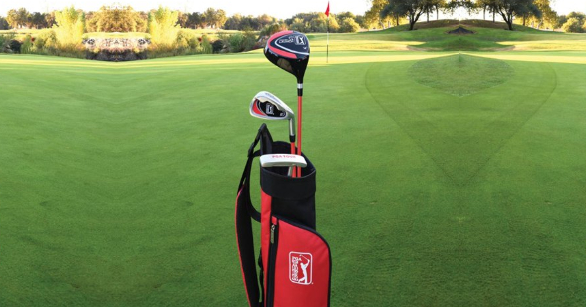 Junior Golf Club on fairway of golf course