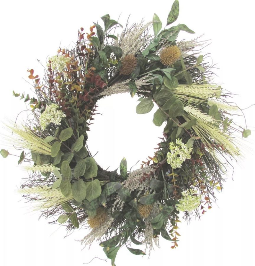 Kohl's Wreath with mixed greenery