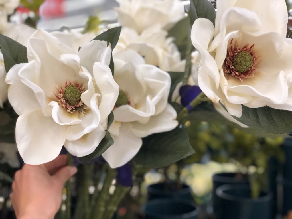 fake flowers at hobby lobby - magnolia stem