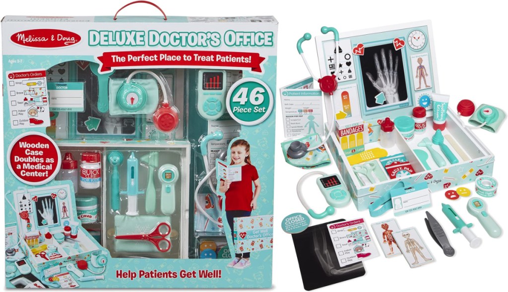 Melissa & Doug Deluxe Doctor's Office 46-Piece Medical Toy Set
