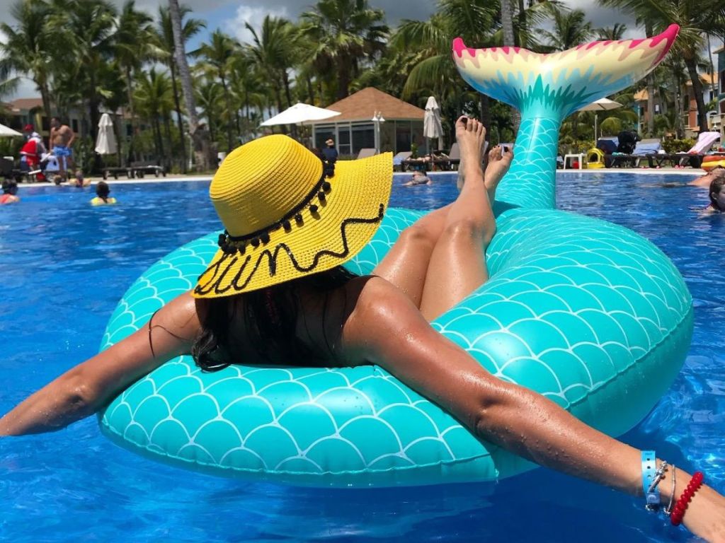Mermaid tail pool float