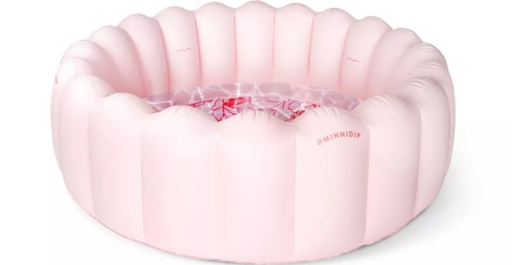Pink inflatable pool