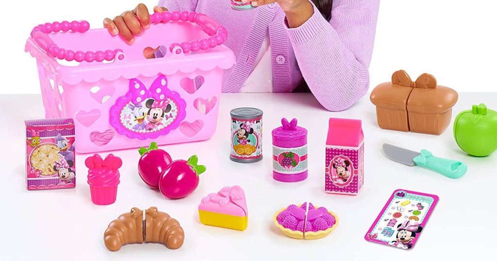 pink minnie mouse shopping basket