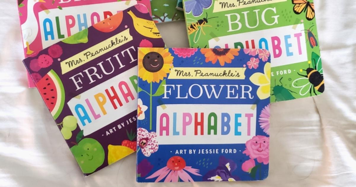 mrs. peanuckle's fruit, flower, and bug alphabet books