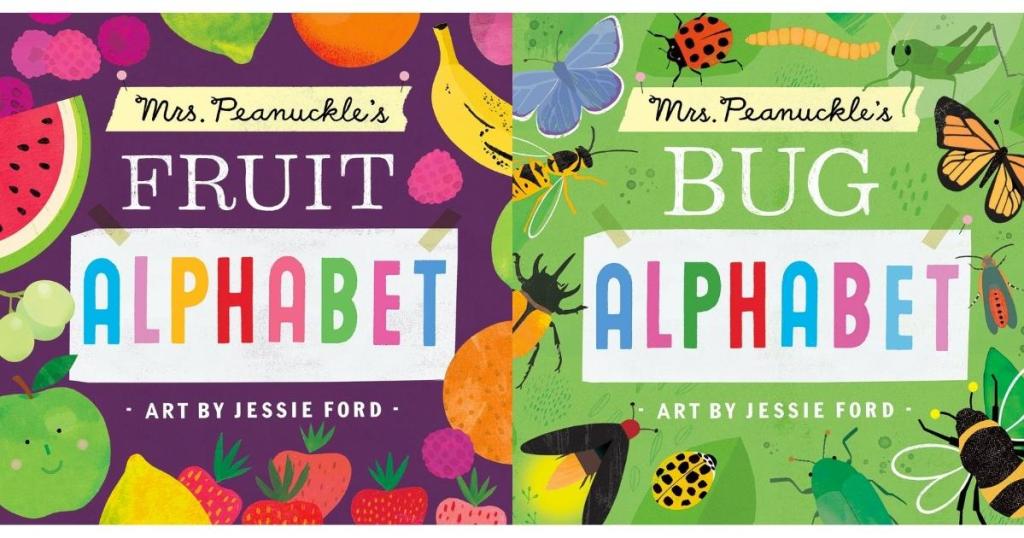mrs. peanuckle fruit and bugs alphabet books