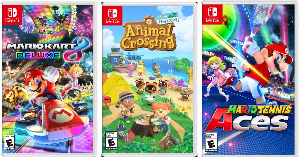 Nintendo Switch Games, Mario Kart, Animal Crossing, Tennis