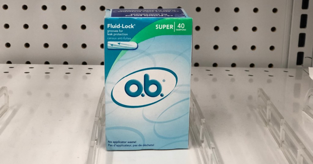tampon shortage 2022 - ob tampon on empty shelf