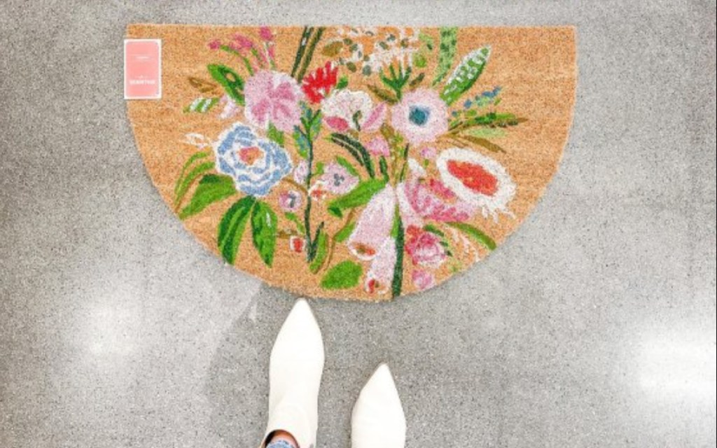 Painted Floral Doormat