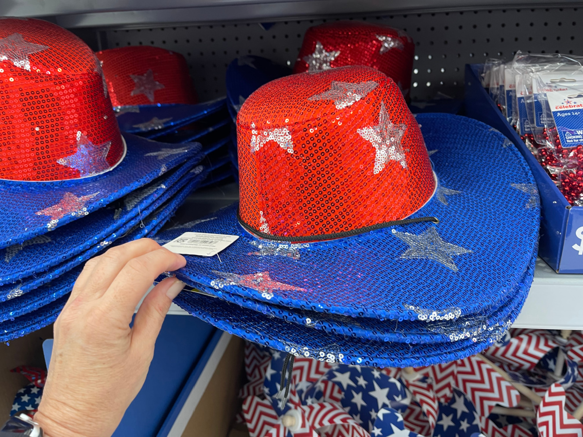 LED Patriotic Star Sequin Cowboy Hat