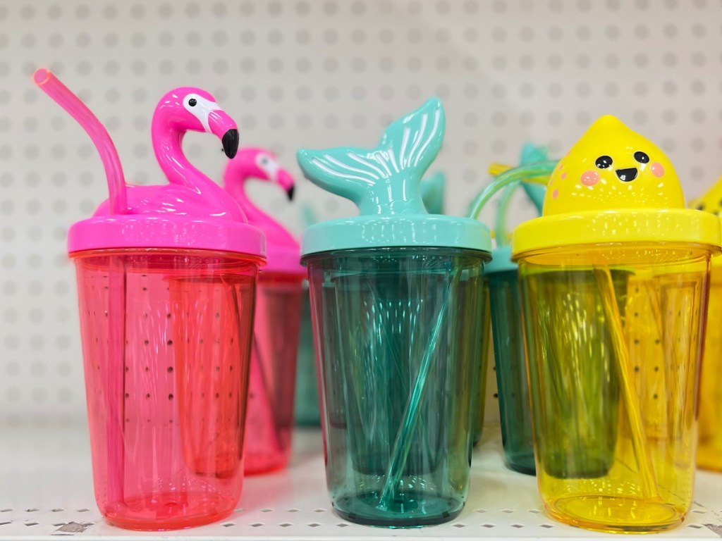 Sun Squad Plastic Tumbler with Straw 17oz