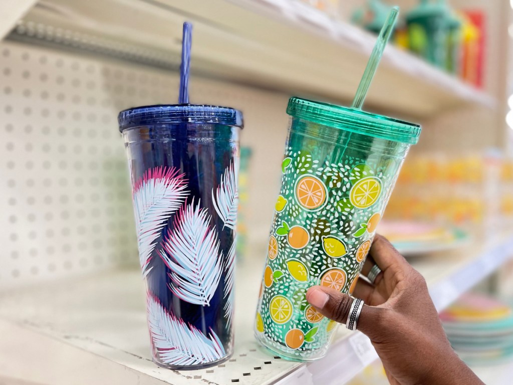 Sun Squad Plastic Tumbler with Straw 17oz