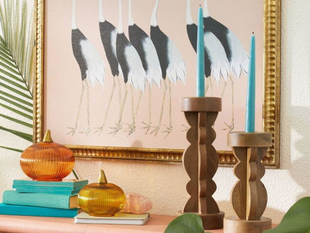 Target Home Decor Wood Candle Holders