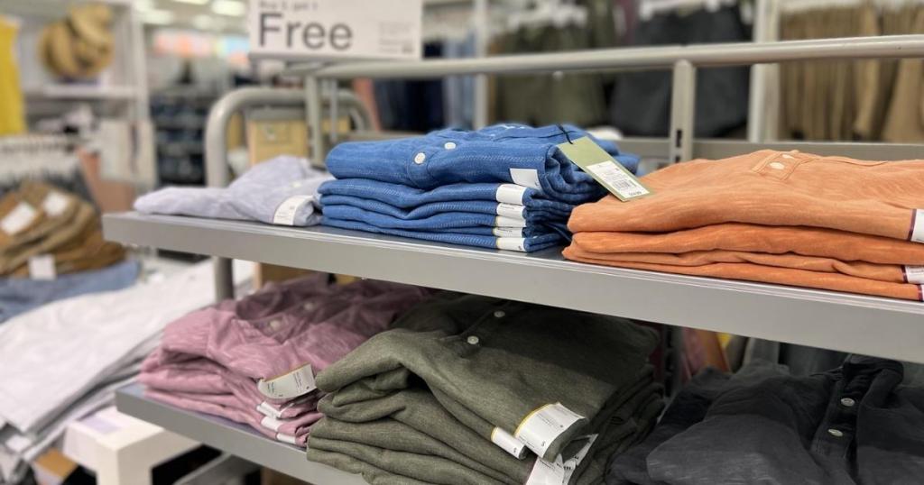 target men's clothing sale in store