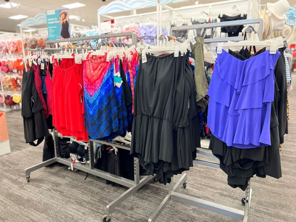 display of swimwear at Target
