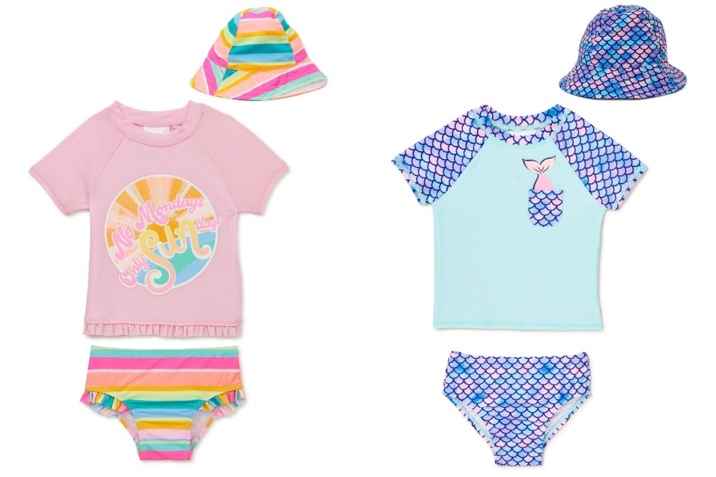 Toddler 3-piece swimsuits from Walmart