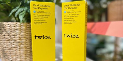 NEW Twice Oral Wellness Toothpastes Just $1.58 Each After Target Gift Cards & Cash Back (Regularly $7)