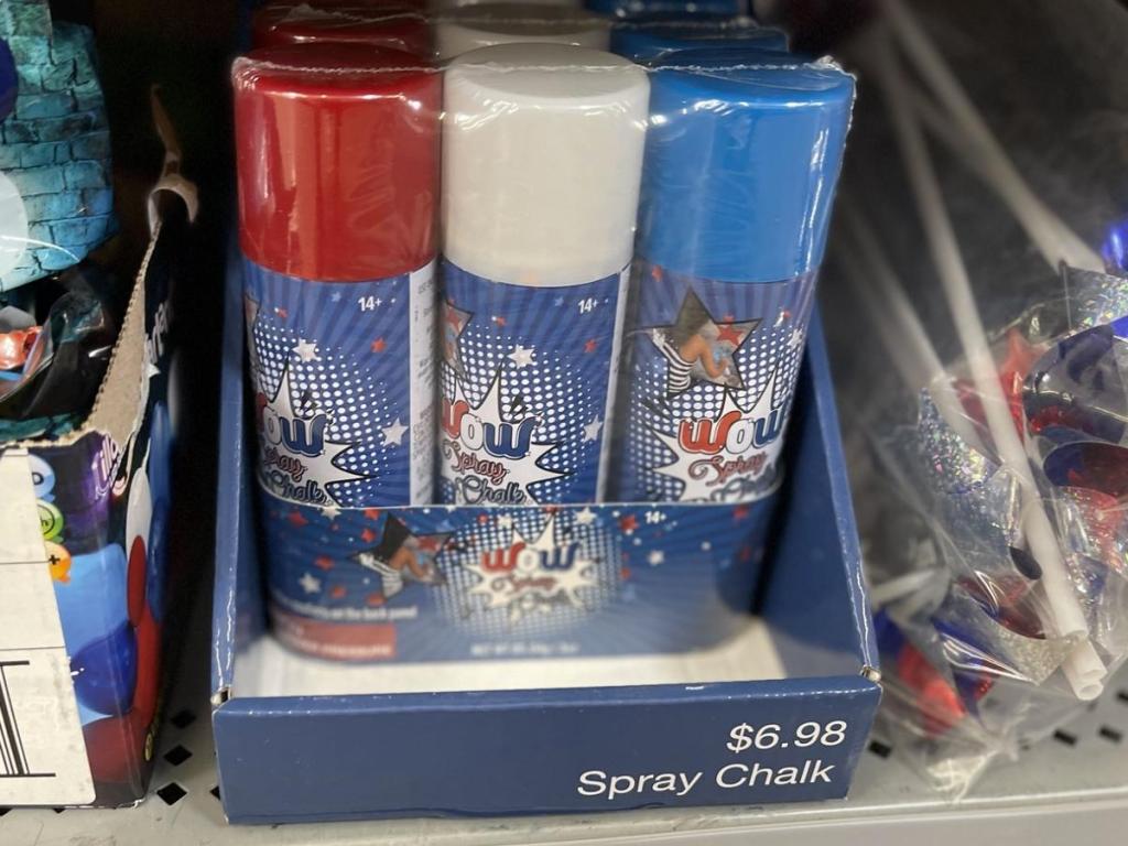 Red, White, and Blue Spray Chalk 3-Pack