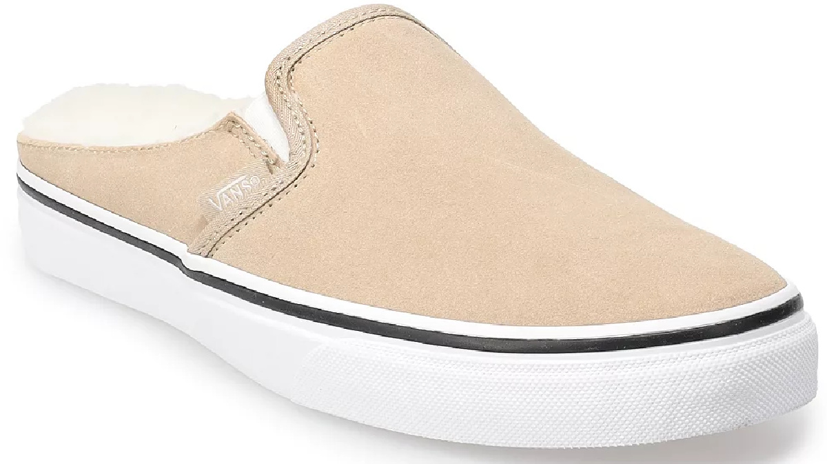 kohls black slip on vans