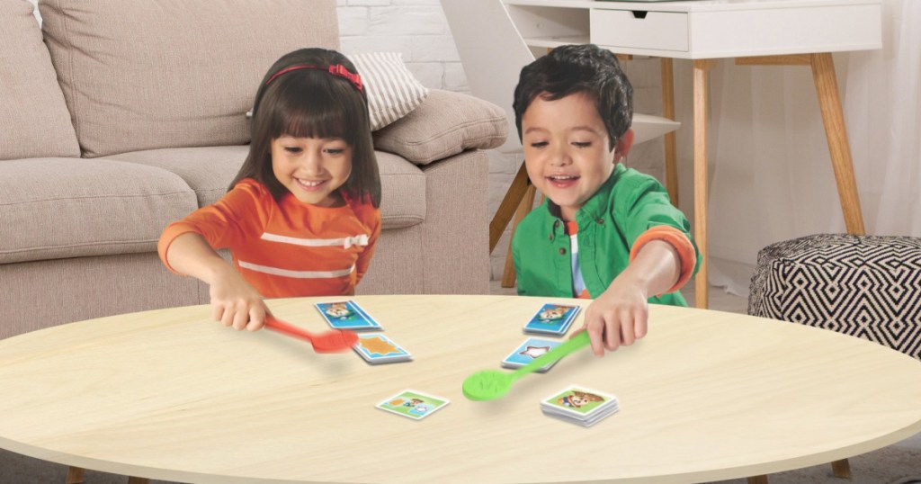 Kids playing card game